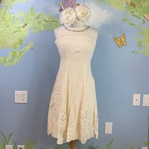 Reminiscence Strapless Gauze Dress Women size P